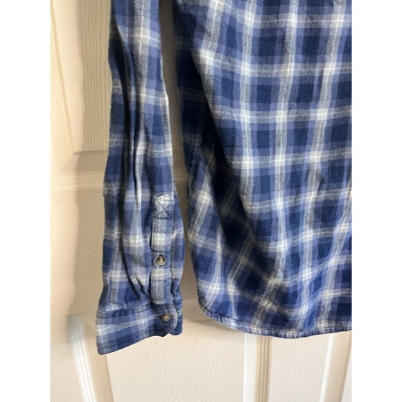 Toad & Co Indigo Flannel LS Shirt Slim Mens Size S Camping Outdoor Gorpcore - Picture 9 of 9
